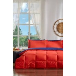uyku seti özdilek çift kişilik colormix kırmızı lacivert