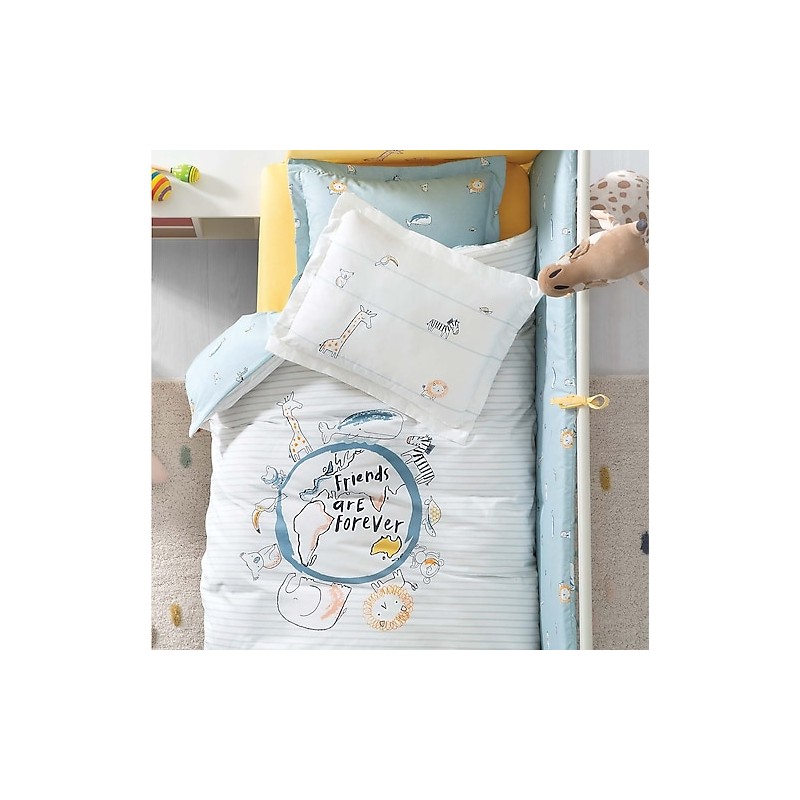 Bebek uyku seti yataş marka mavi Erkek bebek için