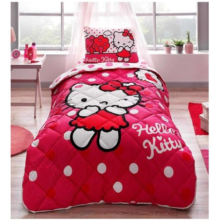 Tek kişilik uyku seti taç hello kitty kız çocuk için