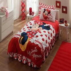 Taç Tek kişilik uyku seti Minnie Mouse - Miki Fare lisanslı
